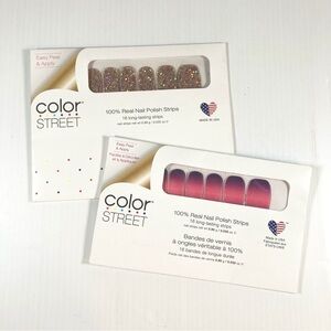 Color Street Tokyo Lights and Til the Glitter End Nail Polish Strips Lot